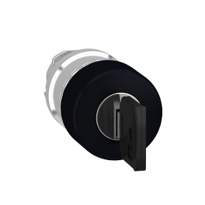 Schneider Electric 22mm Operator - Non-Illuminated E-Stop; Black Mushroom - 30mm; Standard - Metal; w/out Contacts; Key-to-Reset